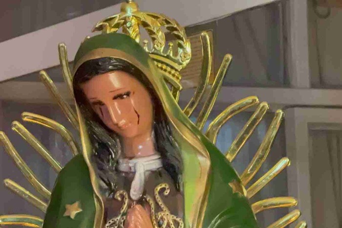 Ya se llevaron muestreo de la “sangre” de escultura de la Virgen para analizarla