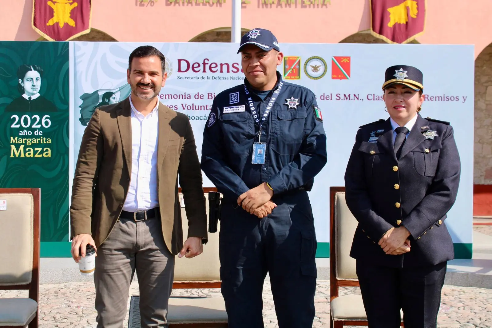 Yankel Benítez da bienvenida a jóvenes del Servicio Militar Nacional en Morelia