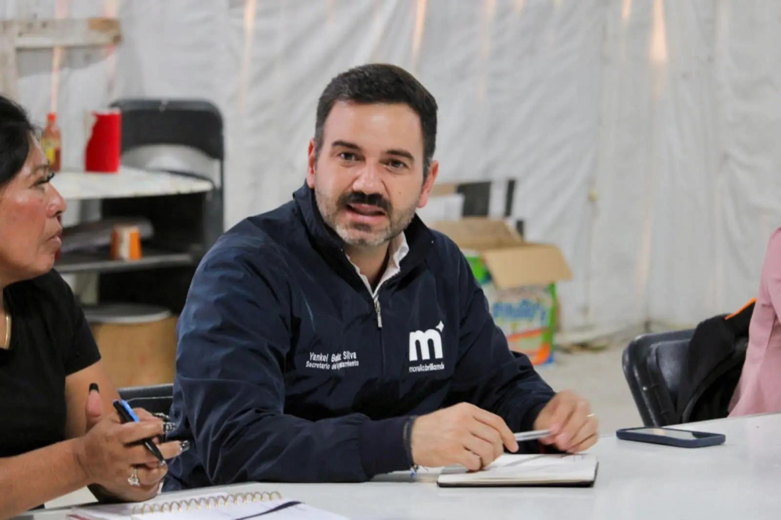 Yankel Benítez da seguimiento a obra de drenaje en la colonia Rubén Jaramillo