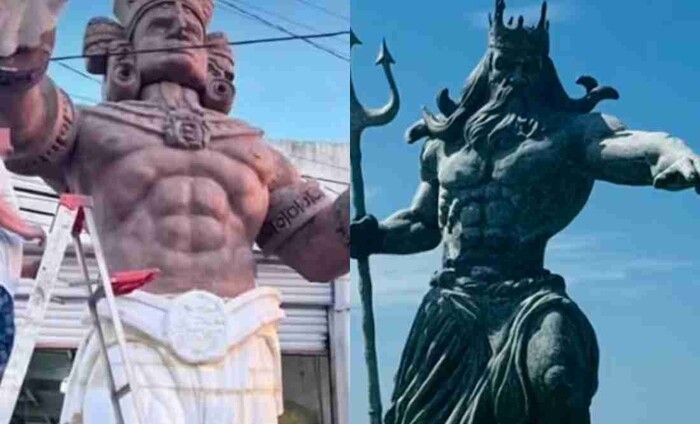 Yucatecos preparan estatua del dios Chaac tras huracán Beryl y controversia